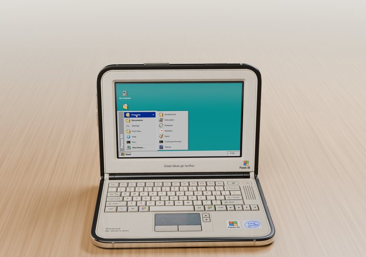 The Windows 95-style Start menu